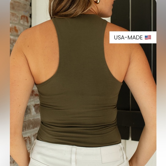 CJLA Eden Tank in Olive. NWOT. - Picture 2 of 3